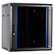 Armario de pared de 12U sin ensamblar con puerta de cristal 600x450x635 mm (Ancho x Profundidad x Alto)