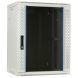 Armario de pared blanco de 15U con puerta de cristal, 600x450x770 mm (ancho x profundidad x alto)