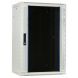 Armario de pared blanco de 18U con puerta de cristal de 600x450x900 mm (ancho x profundidad x alto)