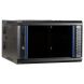 Armario de pared 6U (inclinable) con puerta de cristal de 600x600x368 mm (ancho x profundidad x alto)