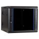 Armario de pared de 9U (inclinable) con puerta de cristal de 600x600x500 mm (ancho x profundidad x alto)