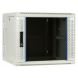 Armario de pared blanco de 9U (inclinable) con puerta de cristal de 600x600x500 mm (ancho x profundidad x alto).