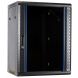 Armario de pared de 15U sin ensamblar con puerta de cristal de 600x600x770 mm (ancho x profundidad x alto)