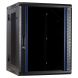 Armario de pared de 15U (inclinable) con puerta de cristal y paneles laterales perforados de 600x600x770 mm (ancho x profundidad x alto).