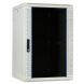 Armario de pared blanco de 18U con puerta de cristal de 600x600x900 mm (ancho x profundidad x alto)