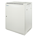 Armario de pared blanco de 15U con puerta metálica de 600x450x770 mm (ancho x profundidad x alto)