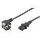 Cable de alimentación Schuko en ángulo a C13 de 1,50 m, negro