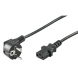 Cable de alimentación en ángulo recto Schuko a C13 de 3 m, color negro