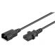 Cable de alimentación C13 a C14 de 2 m, color negro