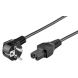 Cable de alimentación en ángulo recto Schuko a C15 de 2 m, negro