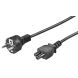 Cable de alimentación Schuko a C5 de 1,80 m, color negro