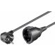 Cable de extensión Schuko de 5 m, color negro