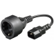 Cable de alimentación con enchufe CA a C14 de 0,15 m - adaptador