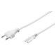 Cable de alimentación con enchufe europeo a C7, 5 m, blanco