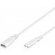 Cable de alimentación C7 a C8 de 2 m, blanco