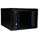 Armario para servidores de 10 pulgadas y 4U con puerta de cristal, 370 x 450 x 264 mm (ancho x profundidad x alto).