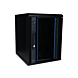 Armario para servidores de 10 pulgadas y 9U con puerta de cristal, 370 x 450 x 486 mm (ancho x profundidad x alto).