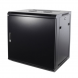 Armario de pared de 9U con puerta metálica de 600x450x500 mm (ancho x profundidad x alto)