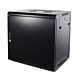 Armario de pared de 9U con puerta metálica de 600x600x500 mm (ancho x profundidad x alto)