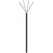 Cable CAT6 U/UTP de 305 m para exteriores en carrete, flexible, negro, CCA