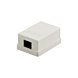 Caja de montaje en superficie CAT5e UTP de 1 puerto, color marfil