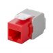 Conector Keystone UTP CAT6a - Sin herramientas - Rojo