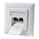 Caja de empotrar vertical para UTP/STP CAT6, color blanco.