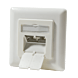 Caja de empotrar Cat6a UTP/STP, color marfil