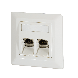 Placa frontal Keystone, color marfil