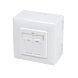 Caja de montaje en superficie CAT6 UTP/STP, blanca