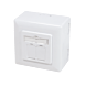 Caja de montaje en superficie CAT6a UTP/STP, blanca