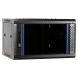 Armario de pared 6U con puerta de cristal 600x450x368 mm (Ancho x Profundidad x Alto)