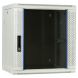 Armario de pared blanco de 12U con puerta de cristal, 600x450x635 mm (ancho x profundidad x alto)