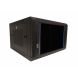 Armario de pared 6U con puerta de cristal y paneles laterales perforados de 600x600x368 mm (ancho x profundidad x alto).