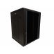 Armario de pared de 15U con puerta de cristal y paneles laterales perforados de 600x600x770 mm (ancho x profundidad x alto).