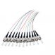 Juego de 12 piezas de cable flexible de fibra de vidrio OM3 de colores ST