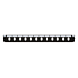 Conector frontal LC/SC de 12 puertos, dúplex/simplex negro, apto para bandeja de fibra universal.