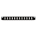 Conector frontal LC/SC de 12 puertos, negro, cuádruple/dúplex, apto para bandeja de fibra universal.