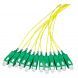 Cable flexible de fibra de vidrio OS2 amarillo SC/APC - 12 piezas