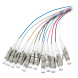 Juego de 12 piezas de cable de fibra de vidrio OS2 con conector de color LC