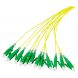 Cable flexible de fibra de vidrio OS2 amarillo LC/APC - 12 piezas