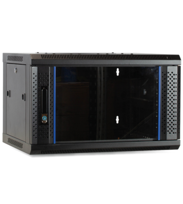 Armario de pared 4U con puerta de cristal 600x450x280 mm (Ancho x Profundidad x Alto)