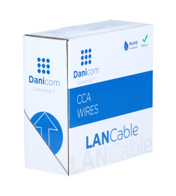 Cable CAT5e F/UTP de 50 m en carrete, flexible, gris, CCA
