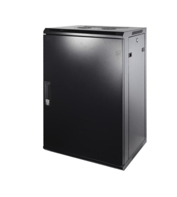 Armario de pared de 18U con puerta metálica de 600x600x900 mm (ancho x profundidad x alto)