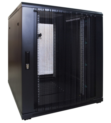 Armario para miniservidor de 12U con puerta perforada de 800x1200x720 mm (ancho x profundidad x alto)