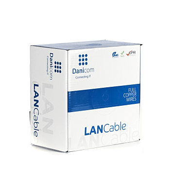 DANICOM CAT6A S/FTP 100m cable en rollo rígido - LSZH (Dca)
