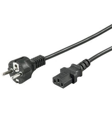 Cable de alimentación Schuko a C13 de 5 m, color negro