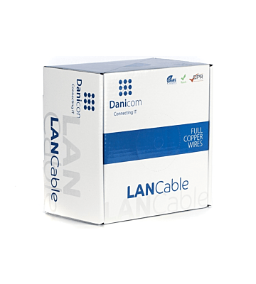 Cable flexible DANICOM CAT6A S/FTP de 100 m en rollo - PVC (Fca)