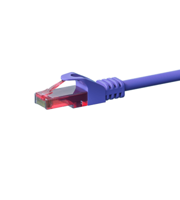 Cable de conexión UTP CAT6 de 2 m, color morado - 100 % cobre