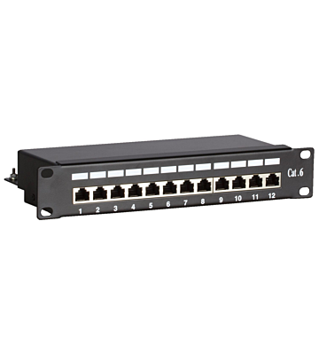 Panel de conexión FTP CAT6 de 10 pulgadas - 12 puertos